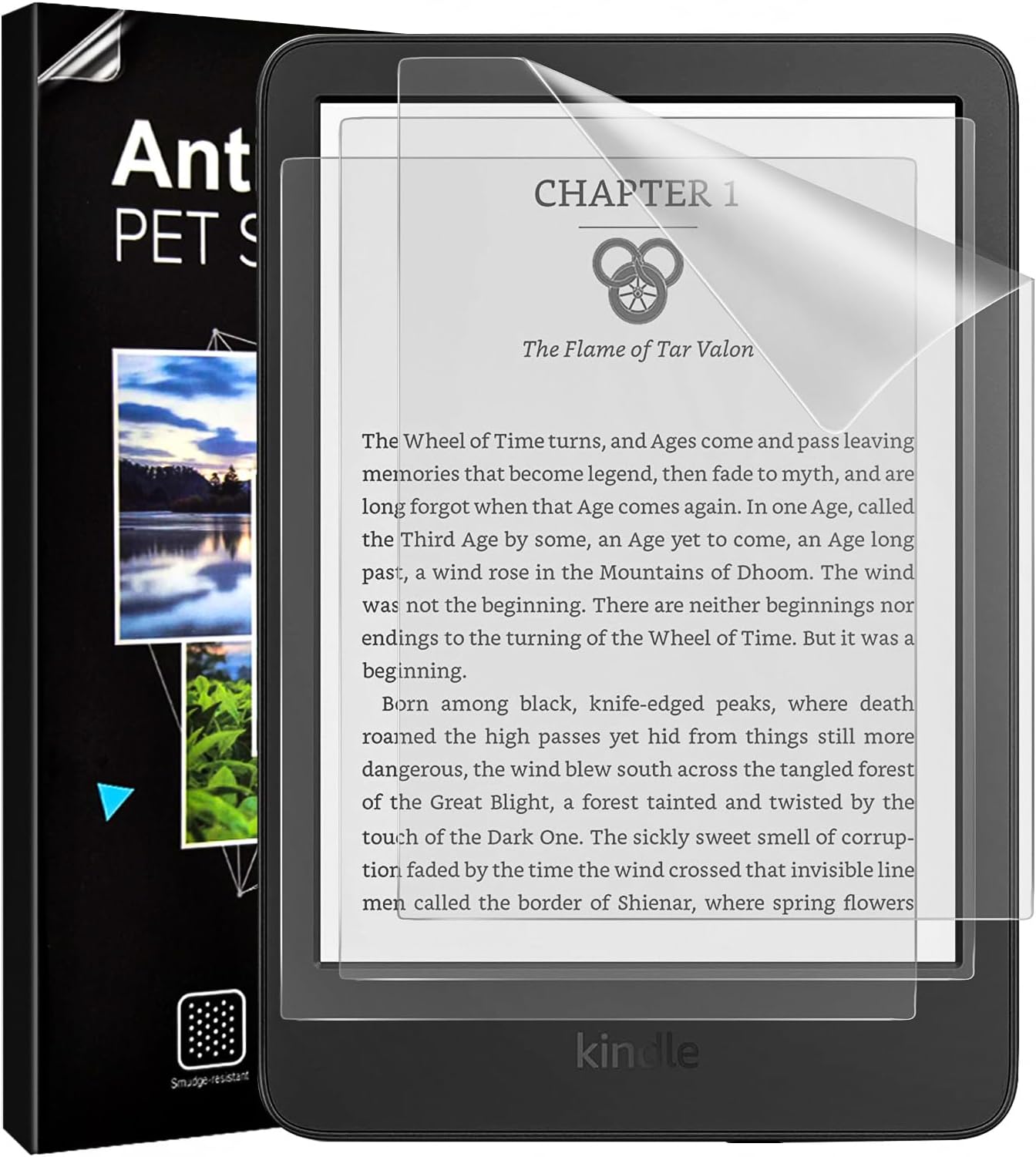 3 Pack Anti-Glare Screen Protector Designed for All-New Kindle 11th/10th Generation (6 inch - 2024/2022/2019 Release), Scratch Resistant PET Screen Film Protector, Matte