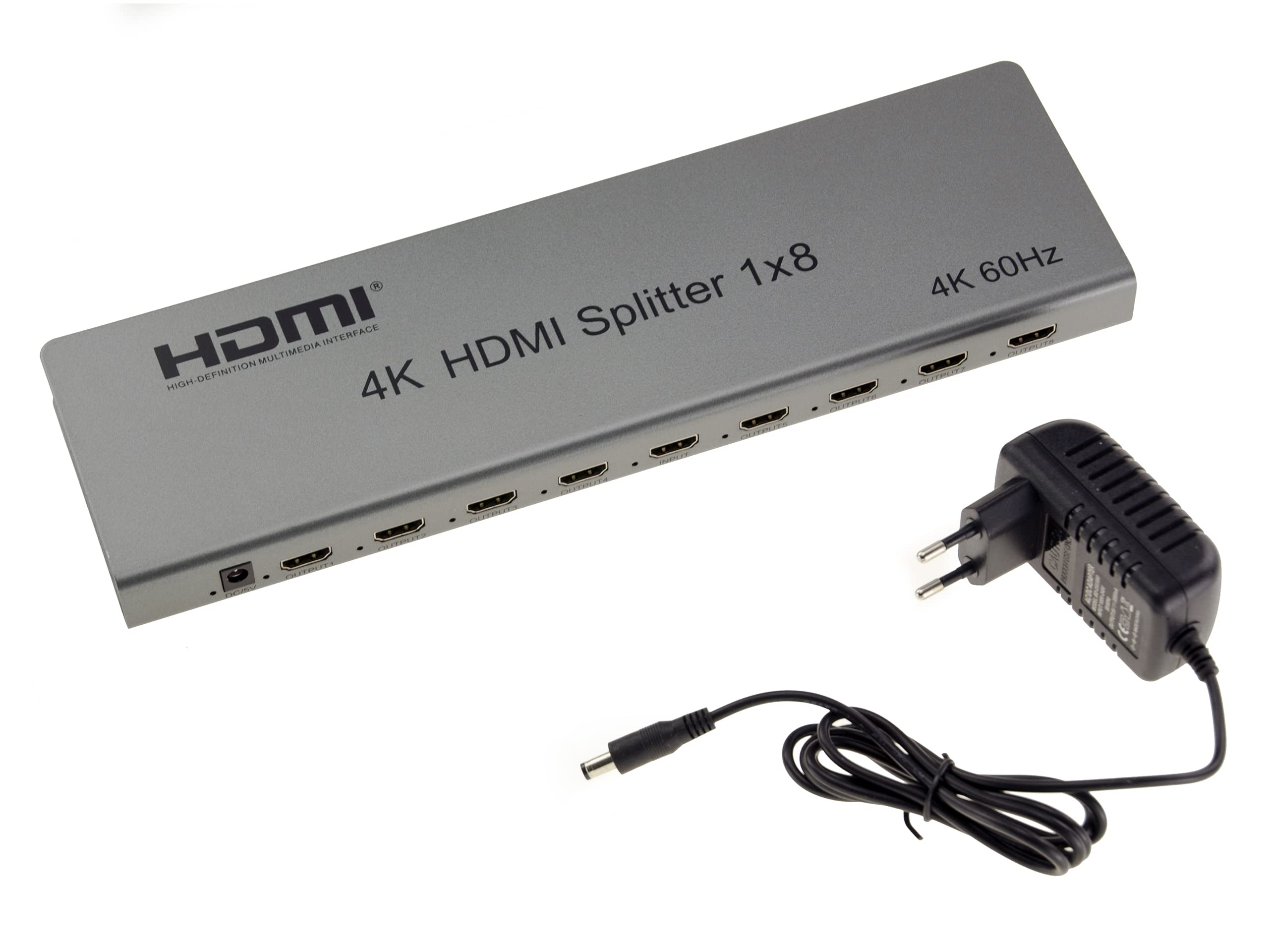 KALEA-INFORMATIQUE Splitter Video HDMI 2.0 4K 60Hz Che duplica in Modo identico 1 Sorgente di Ingresso su 8 uscite simultanee. Supporta la Gestione CEC e EDID, HDCP 2.2