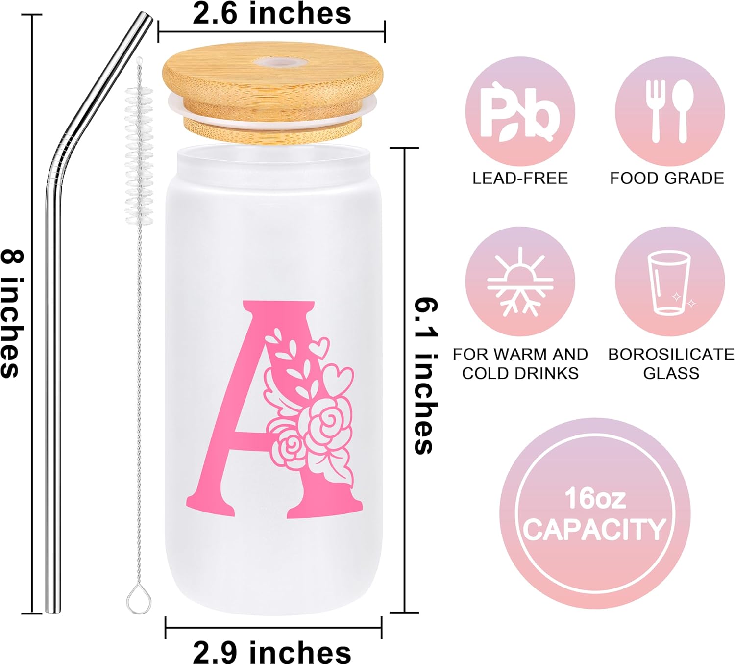 Gifts for Teen Girls, Easter Christmas Valentine's Day Birthday Gifts for Teen Girls Pink Initial A - Image 5