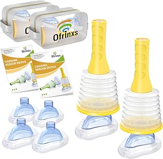 Choking Rescue Device 2 Sets - Home Kit & Travel Kit Combo, Portable Airway Suction Device for Kids, Children & Adults