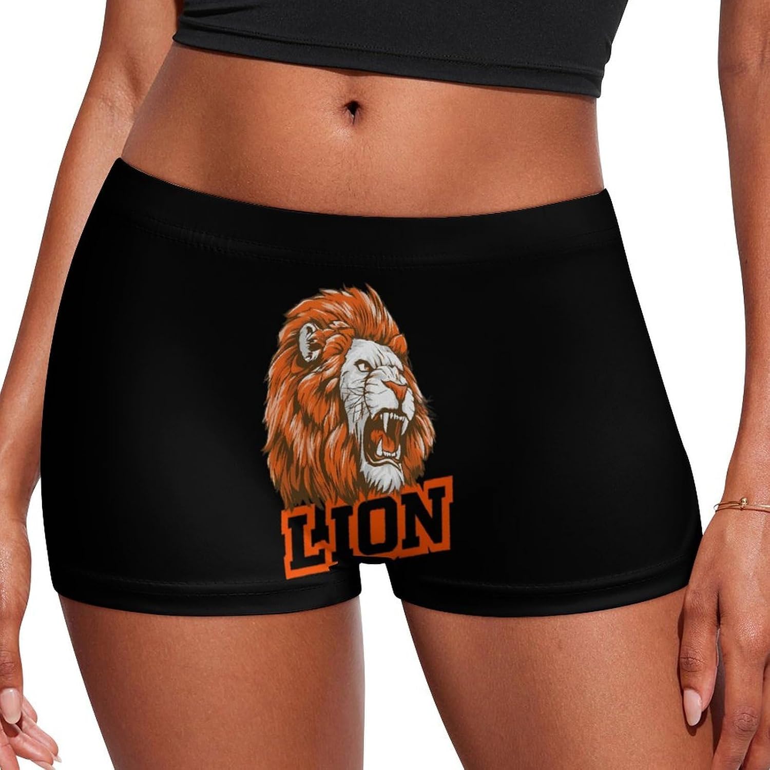 Lion Logo Fashion Women's Boxer Briefs Breathable Underpants Trunks Stretch Underwear