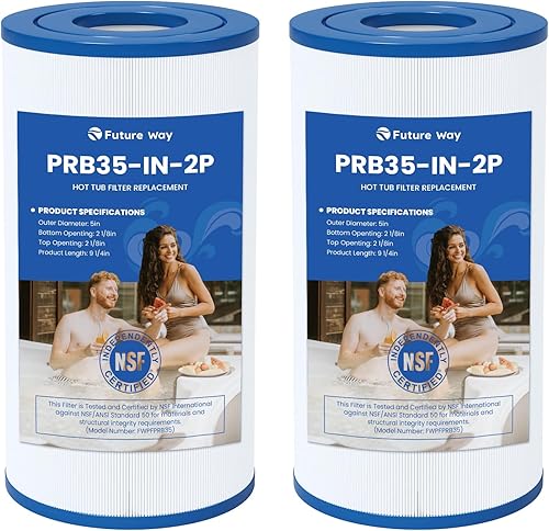 Future Way PRB35-IN - Filtro de repuesto para bañera de hidromasaje Thermospa FL1008, repuesto Filbur FC-2385, Pleatco Pure PRB35-IN, Unicel C-4335,