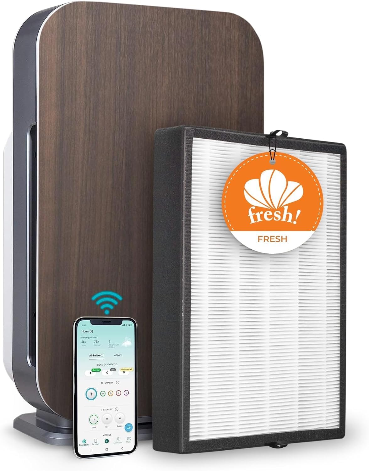Alen Air Purifier BreatheSmart 45i HEPA with Fresh Filter + Carbon for Large Rooms up to 1900 Sq. Ft product image