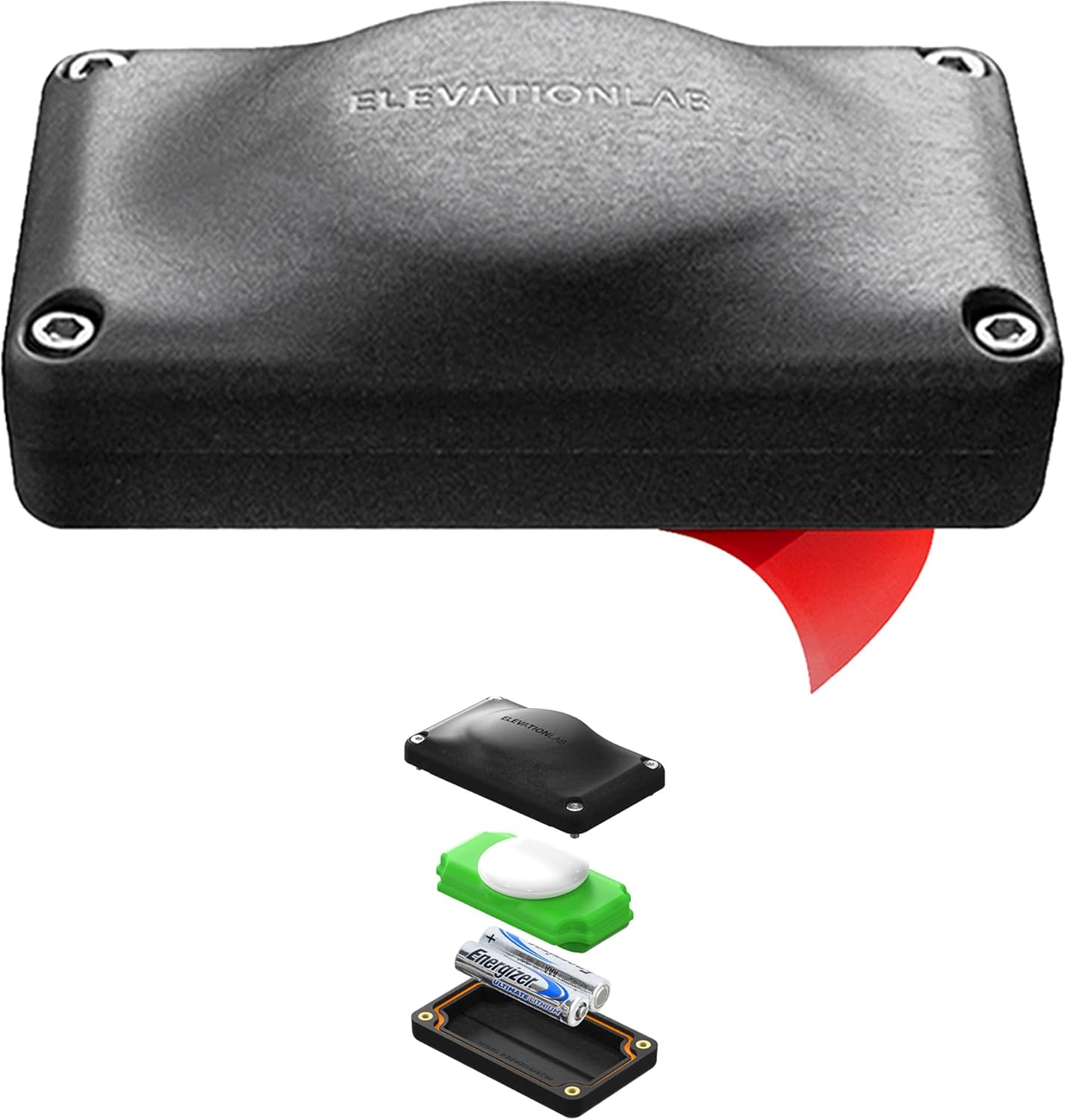 Elevation Lab AirTag 5-Year Compact Extended Battery | Adhesive Mount | Uses AAA Batteries - 5X More Capacity Than CR2032 TimeCapsule | Waterproof, CR 2032 Battery Replacement