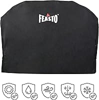 Vista 7 de Funda para parrilla de barbacoa, 55 pulgadas, resistente al agua, para parrilla de gas, anti-UV, resistente a la decoloración, cubierta de parrilla