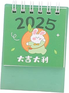 Happyyami 小さな卓上カレンダー 形 月間プランナー 日付 ために 小さなスタンディングカレンダー トカレンダー 毎日 意見 卓上用ミニカレンダー 机 Green 論文