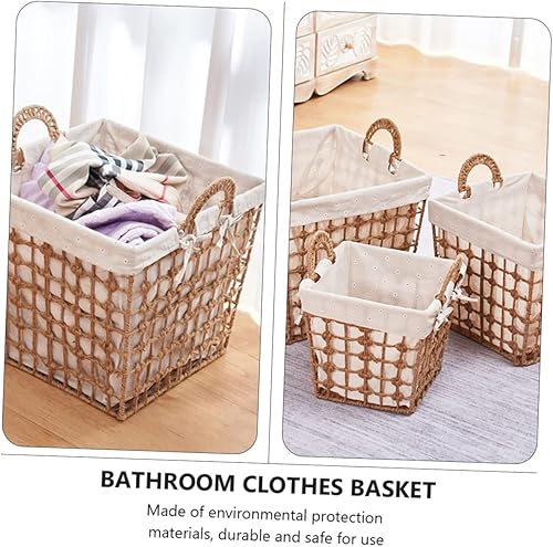 Miniatura 8 de 1 cesta de lavandería tejida para niños, organizador de almacenamiento para ropa de niños, cesta de almacenamiento plegable, cesta de almacenamiento