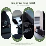 Caméra de voiture pour bébé bonoch de 5'' 1440P siège arrière - mise à niveau 2025, moniteur de voiture pour bébé rotatif à 360 degrés avec chargeur de voiture, caméra de siège auto facile à installer pour bébé orienté vers l'arrière avec vision nocturne