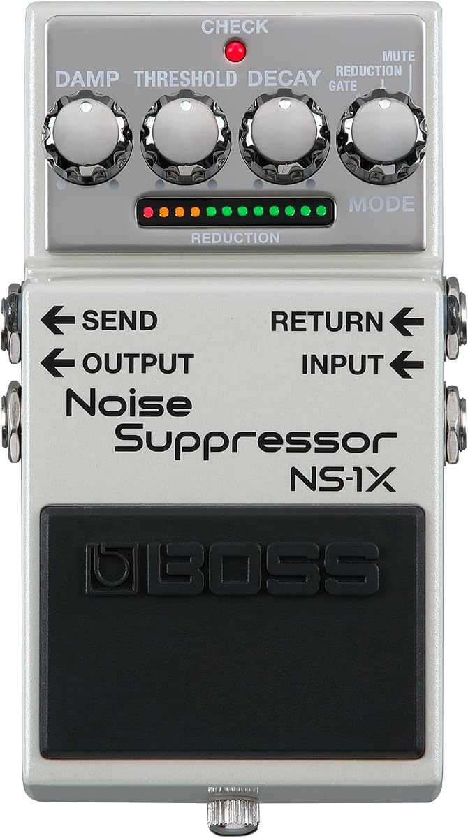 BOSS NS-1X Noise Suppressor | Next-Generation Noise Reducer & Ultra-Fast Gate for Guitar, Bass & Other Instruments | BOSS MDP Technology | Reduction Mode | Intuitive Operation | Send/Return Loop | Next-Generation Noise Reducer and Ultra-Fast Gate for Guitar, Bass and Other Instruments, BOSS MDP Technology, Reduction Mode