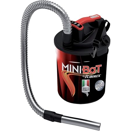 Ribimex PRCEN011BAT Aspiracenere a Batteria Minibat 10 L-18 V-4 Ah :  Amazon.it: Fai da te