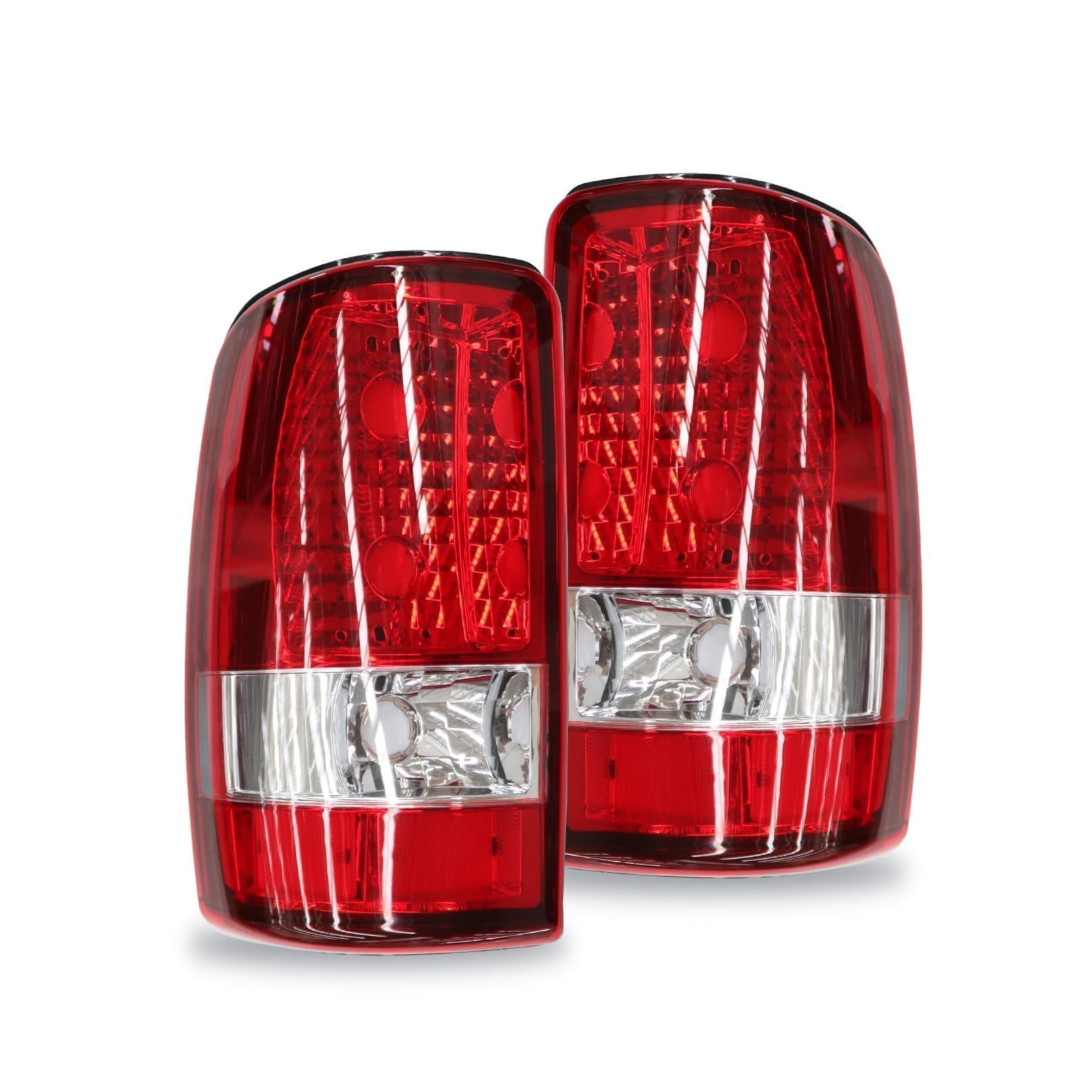 Aspaton Red Tail Lights Compatible With 2000-2006 Suburban 1500 2500 Tahoe Yukon Taillights W/O Bulbs Rear Brake Lamps GM2819199 GM2818199
