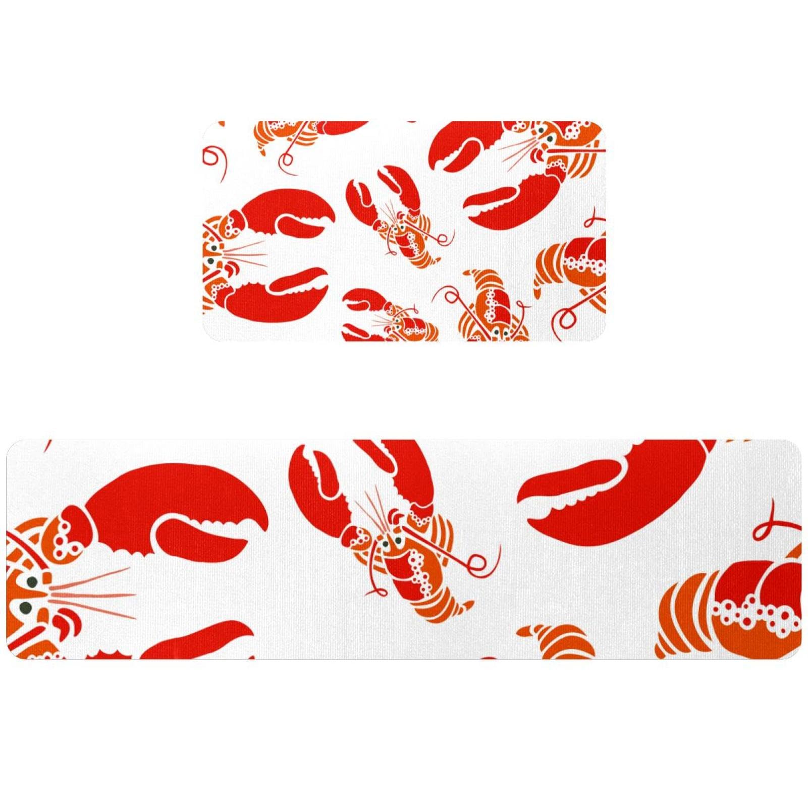 Tapis de cuisine motif homard lavable parfait pour la buanderie et le couloir