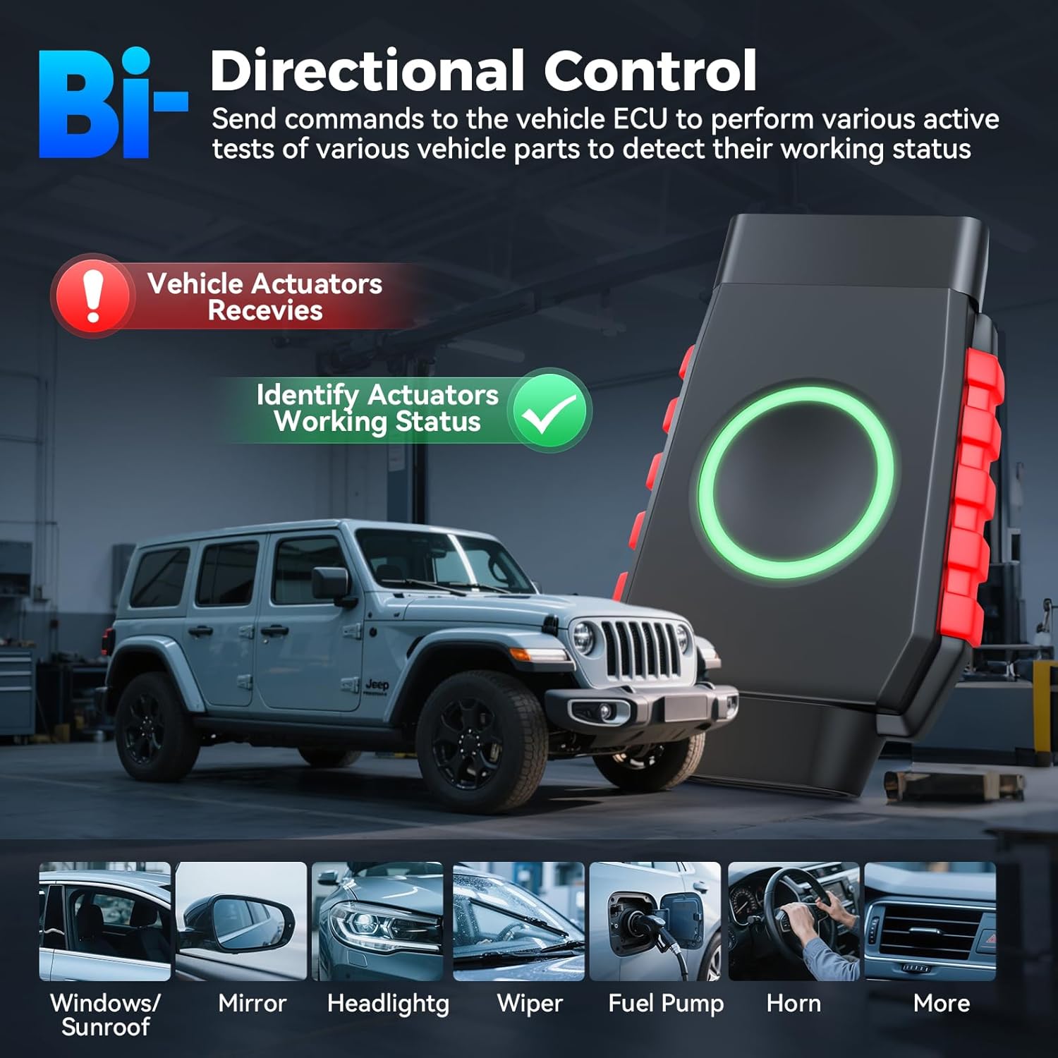 Bidirectional Control features of VIDENT iSmartDiag 510 PRO