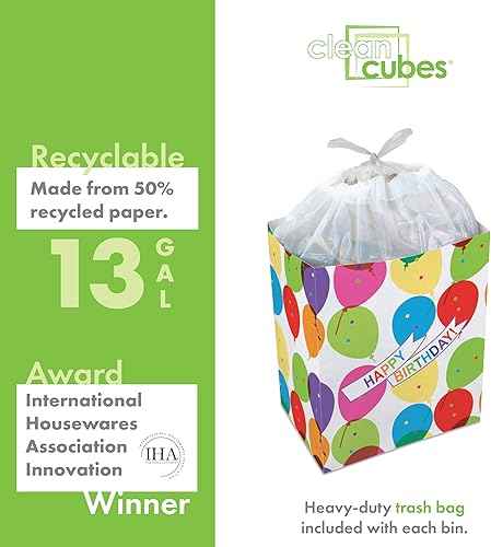 Miniatura 4 de Botes de basura de 13 galones y contenedores de reciclaje para la eliminación de basura sanitaria. Contenedores desechables para fiestas, eventos,