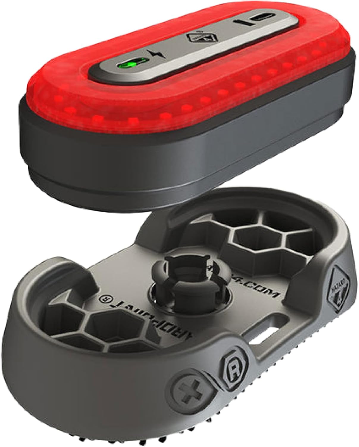 HAZARD 4 Beacon Light Kit-A - LED Core - Rechargeable Wireless Strobe Device - Amber Warning Light - Battery Powered - Includes Hook Mount, Loop Cover, Charge Cable