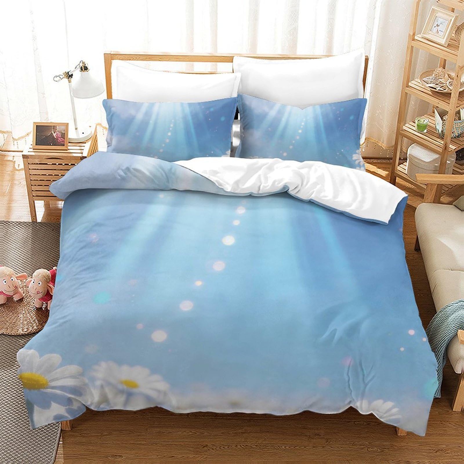 Couette soleil fleur imprimé 3D pour une décoration chambre nature