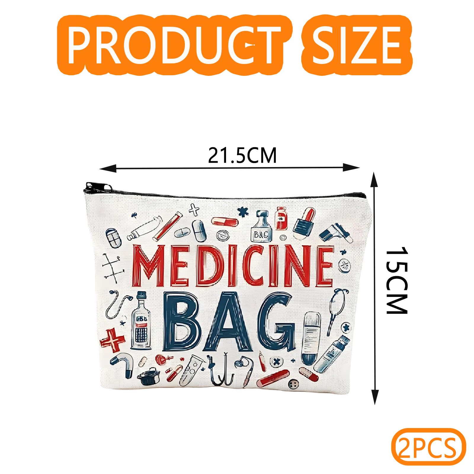 2Pcs Travel Essentials Travel Medicine Bag - Image 2
