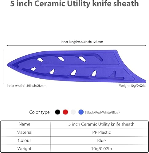 Vista 253 de XYJ Juego de 2 fundas de cuchillo de seguridad para cuchillos, protector de borde, funda universal para cuchillos, chef, cuchillo de cerámica