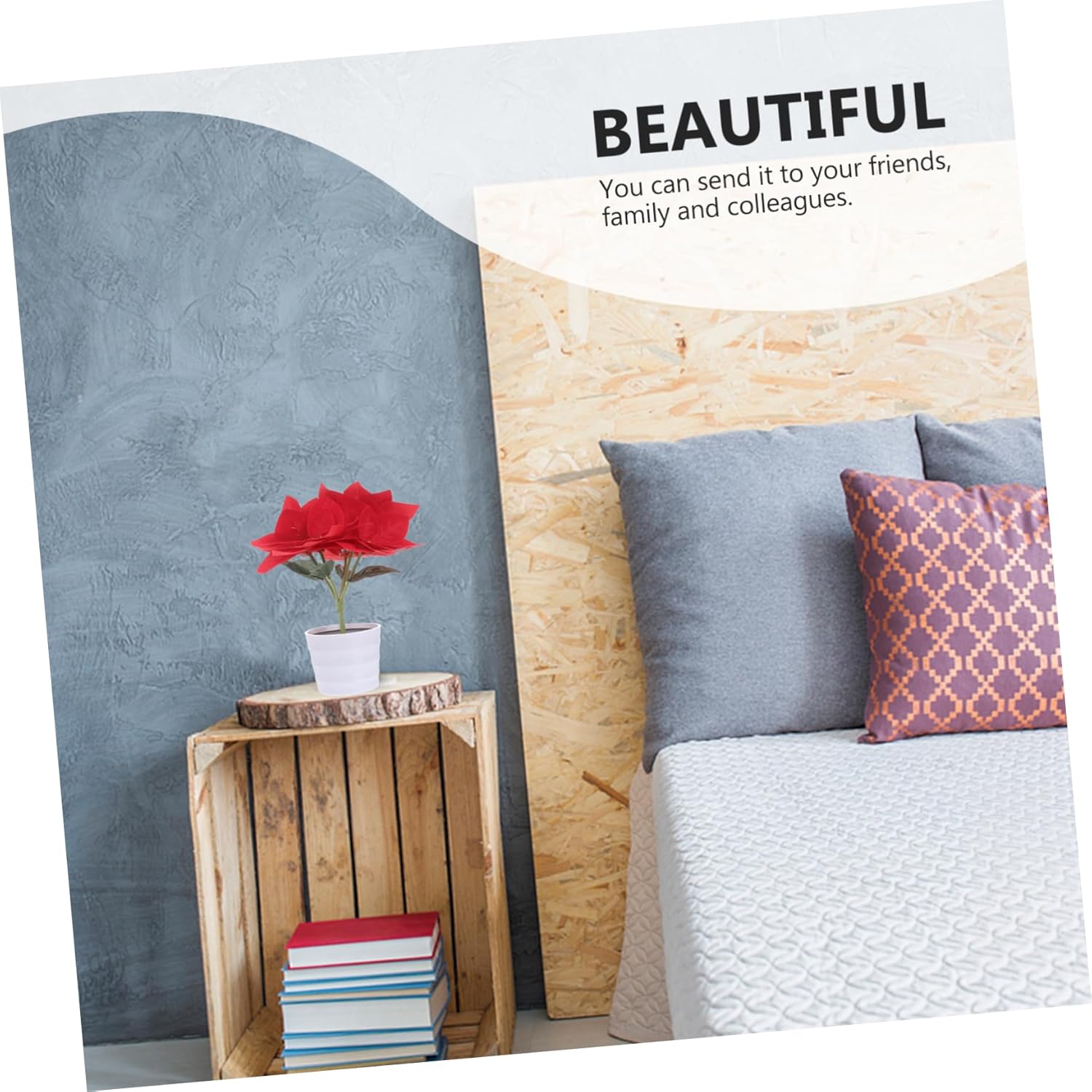 Uonlytech Artificial Simulation Flower Pot Night Light Decorative Lamp Random Leaf and Styles for Home Bedroom and Office Warm Glow for Festive Occasions