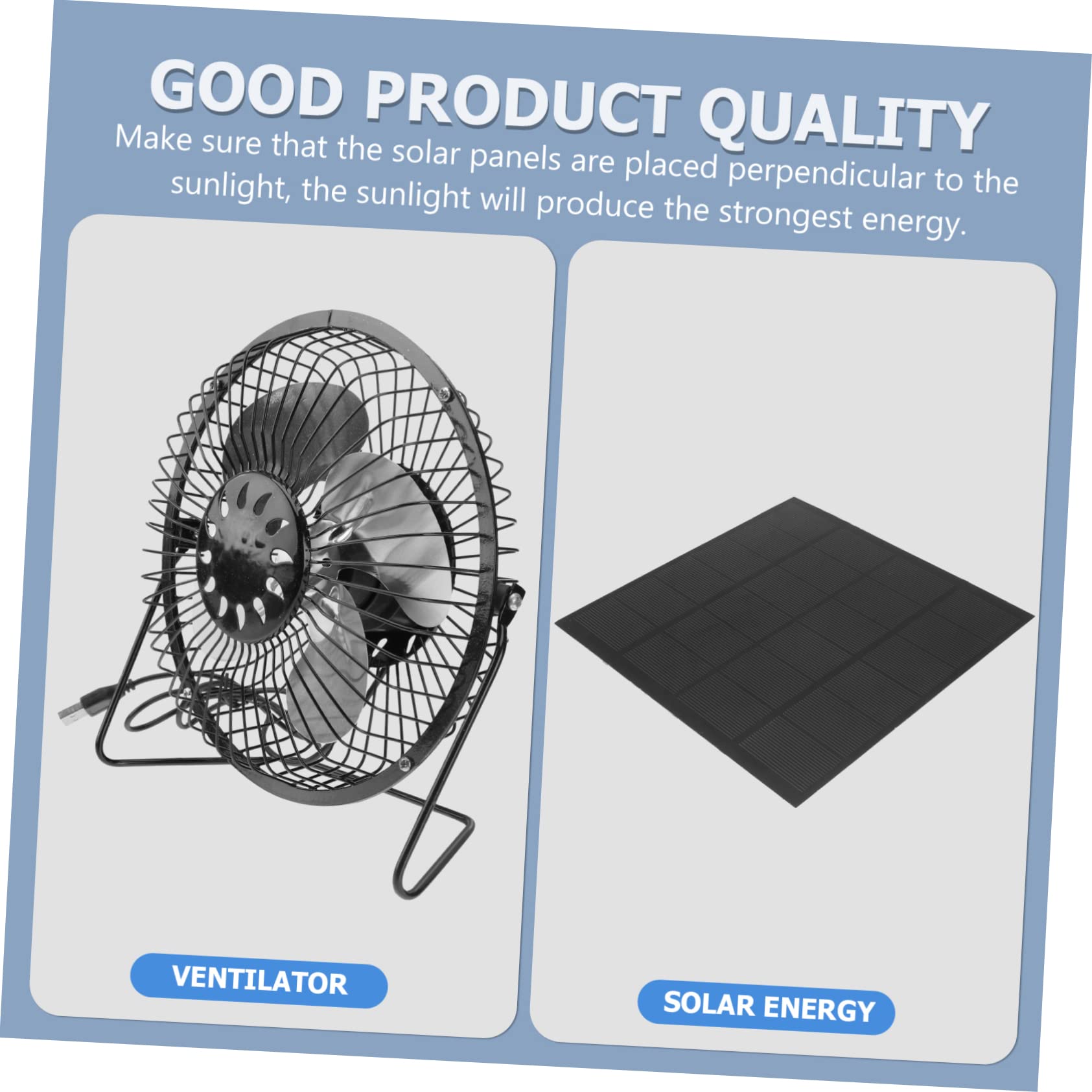 Ventilateur Solaire USB Mini de Bureau Silencieux Ambiance Estivale