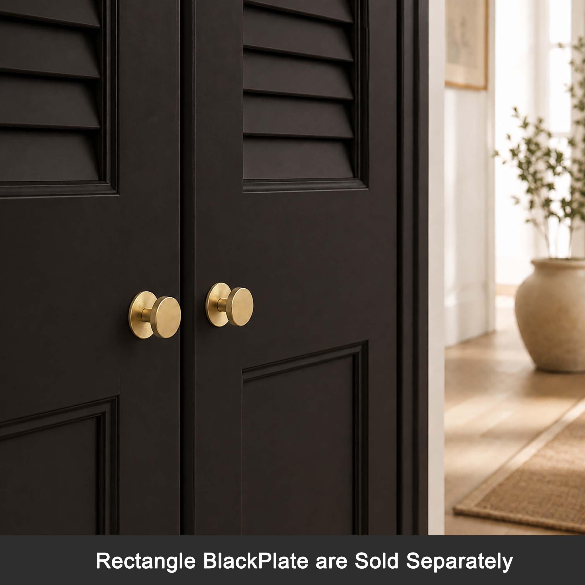 QOGRISUN Brass Cabinet Knobs - Back Plates -2 QOGRISUN Brass Cabinet Knobs - Back Plates -2