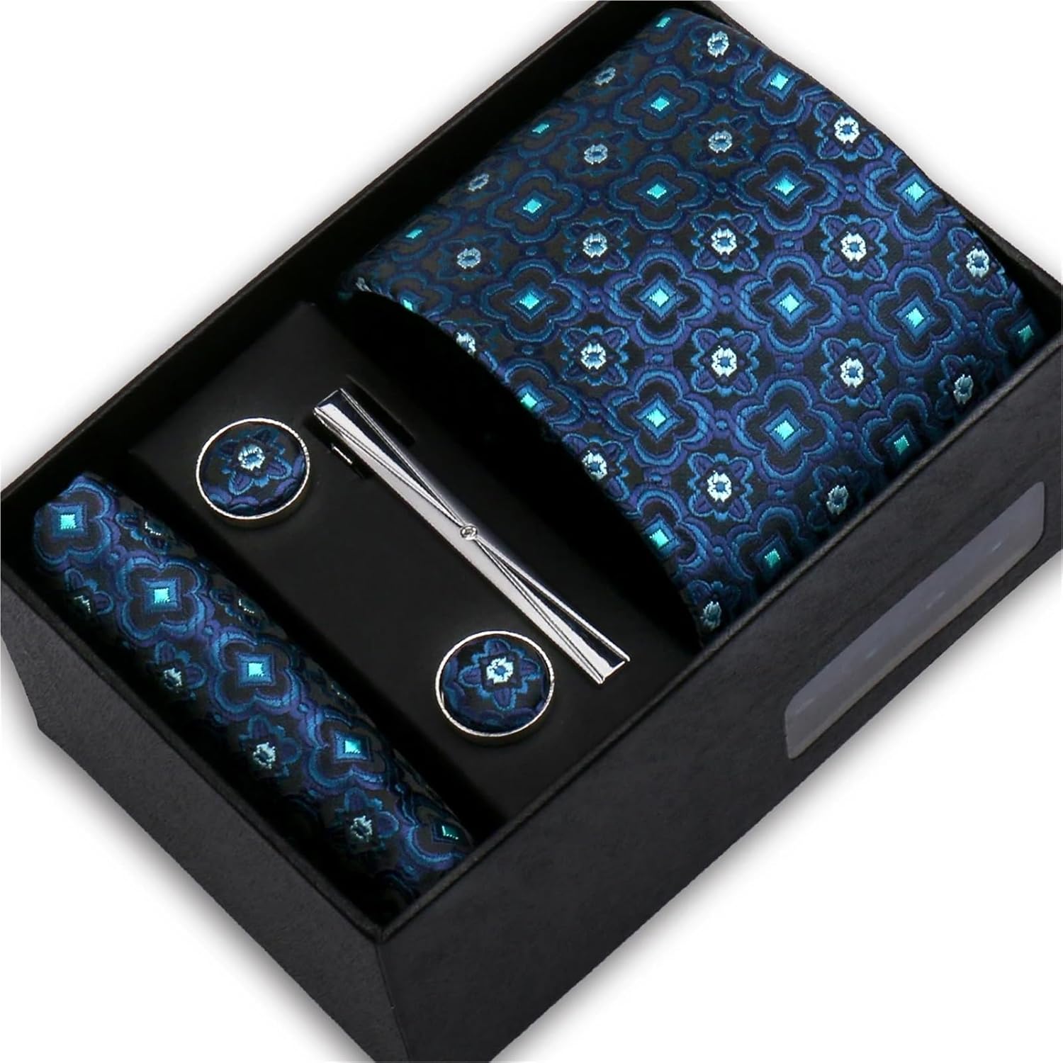 Classic Mens Tie Set Hanky Cufflinks Jacquard Woven Neckties Set For Men Formal Wedding Accessories Suitable for Men