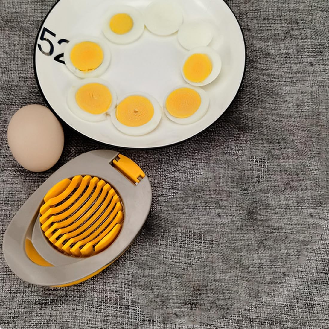 Egg Cutter, Egg Slicer Test Winner, Egg Divider Egg Cutting Tool, Egg Cutter for Hard Boiled Eggs, Egg Slicer for Round and Oval Egg Cutting