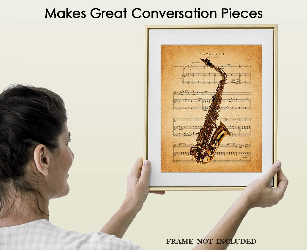 Amazon.com: Vintage Saxophone Horn Concerto No. 4 Music Sheet