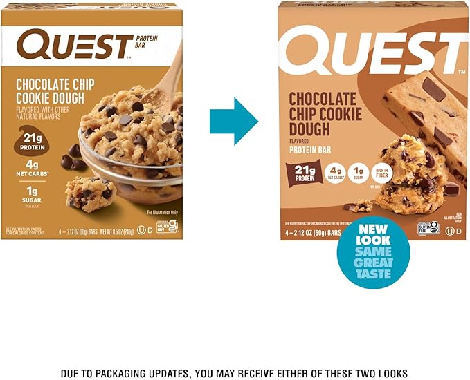 Quest Nutrition Barra Proteica Chocolate Chip Cookie Dough 20 Unidades miniatura 2