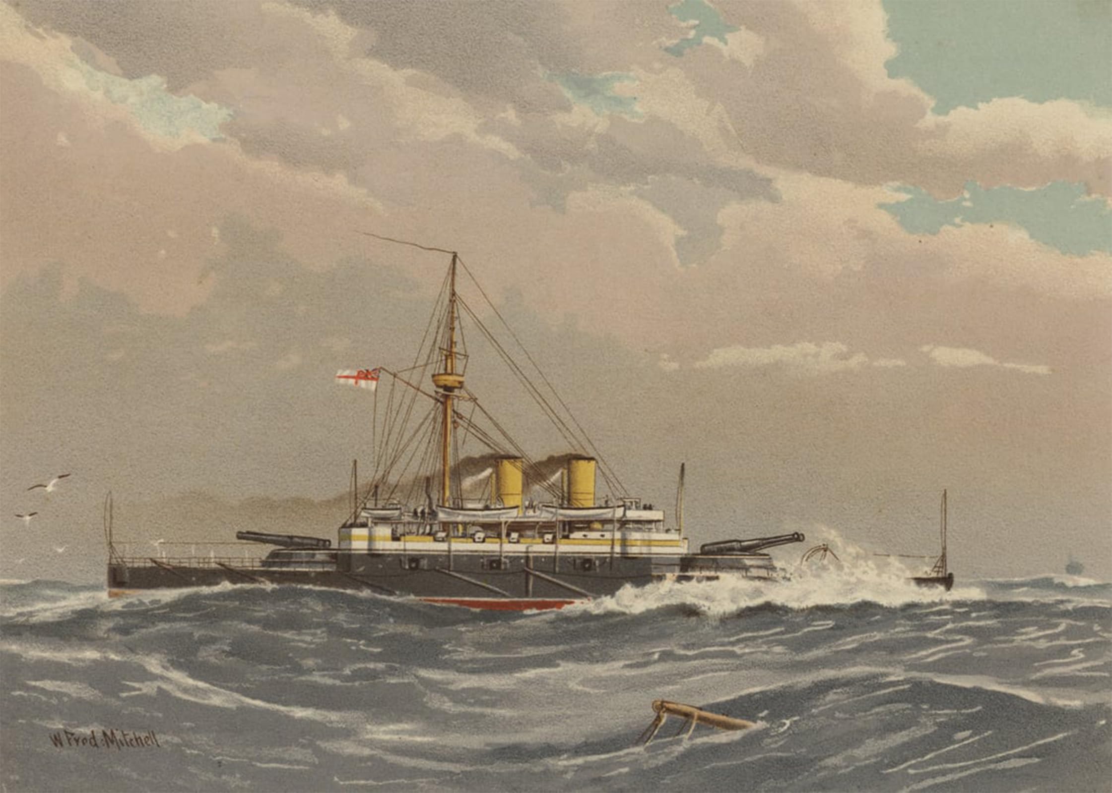 Tableau Murale Art HMS Rodney Impression d'Art William Mitchell - 5