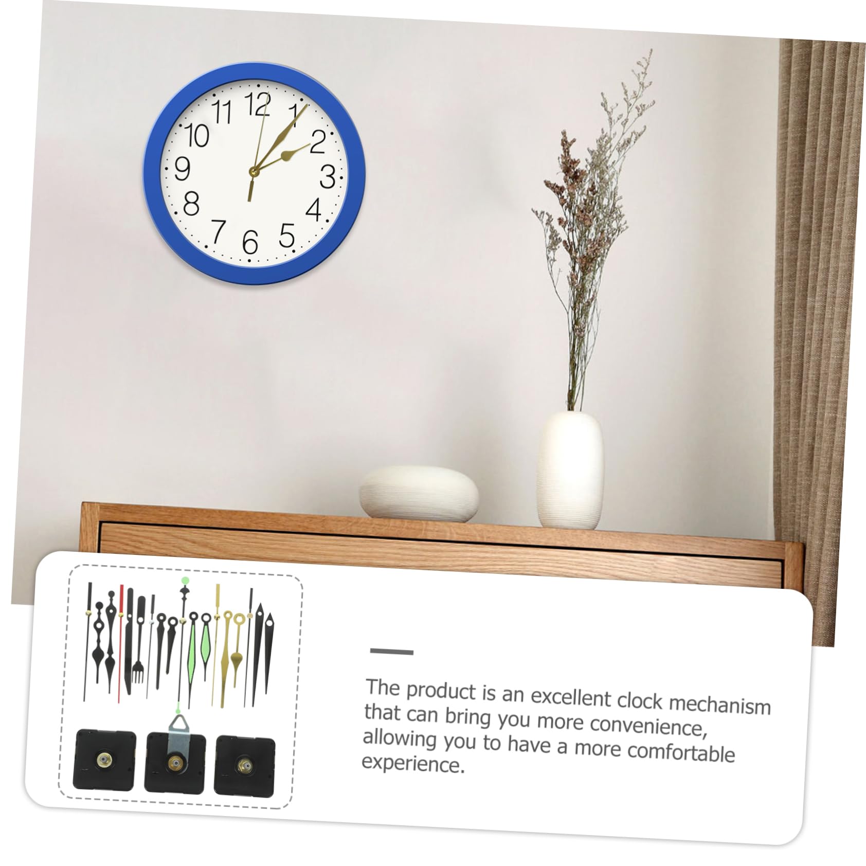 DOITOOL 4 Set di Meccanismo per Orologio A Batteria Kit di Ricambio per Motore per Orologio da Parete