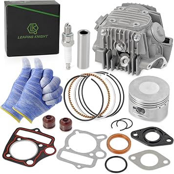 52.4mm Cylinder Head kit with Piston and Gasket Replacement for 4 Stroke Taotao Chinese 110cc ATV Scooter Dirt Bike Go Kart