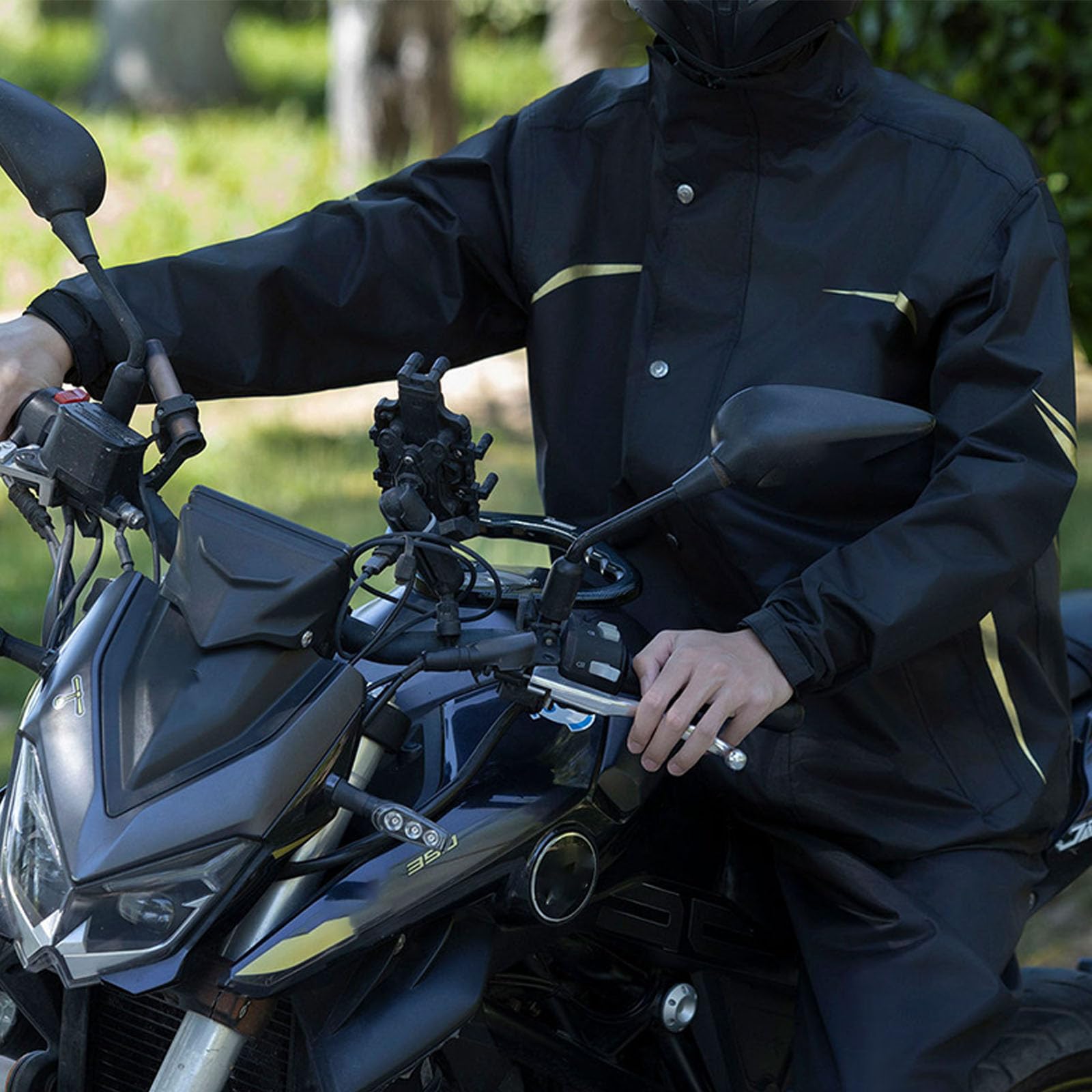 Générique Ensemble de vêtements de Pluie Haute visibilité, résistants déchirures, pour Adultes, Travail en Plein air et Combinaison de Pluie Respirante Contre Les tempêtes