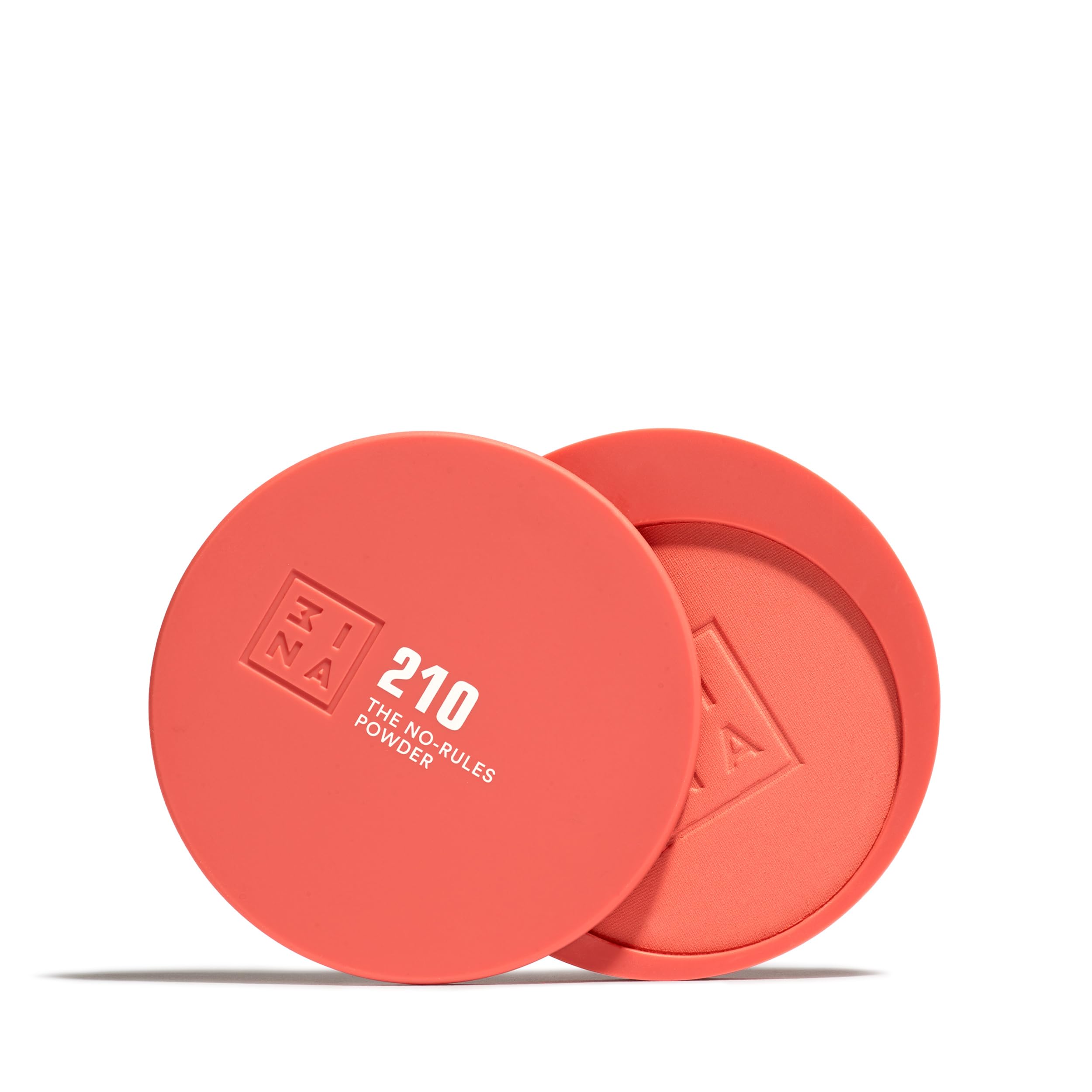 3INA MAKEUP - The No-Rules Powder 210 - Coral pink 3-in-1 Compact Powder with Hyaluronic Acid and Ceramides - Soft Formula