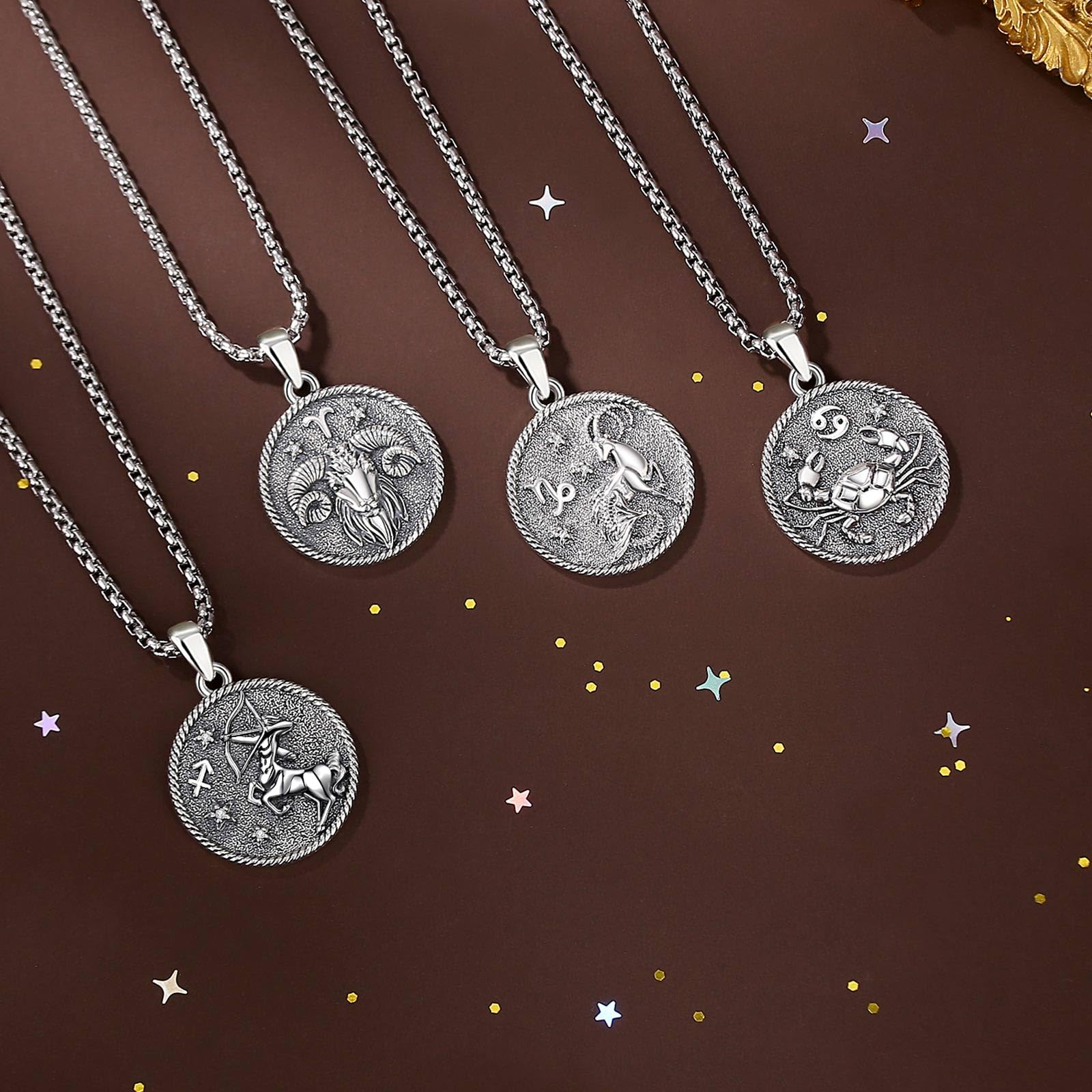 AEONSLOVE Collana Zodiaco Sagittario in Rame Argentato