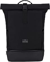 Johnny Urban Rucksack Herren & Damen Schwarz - Allen Large - Rolltop Backpack Groß für Fahrrad, Arbeit, Uni - Laptop Tagesrucksack mit Schuhfach - Wasserabweisend
