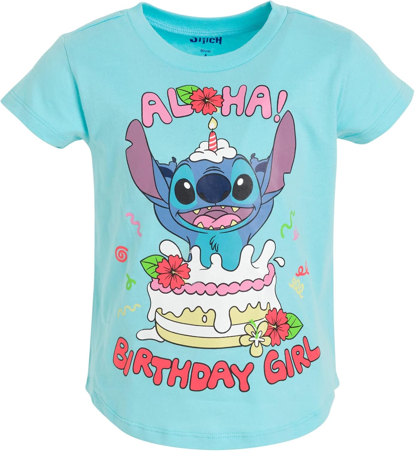 Disney Junior Birthday Girls T-Shirt Toddler to Big Kid Sizes (2T – 14-16)