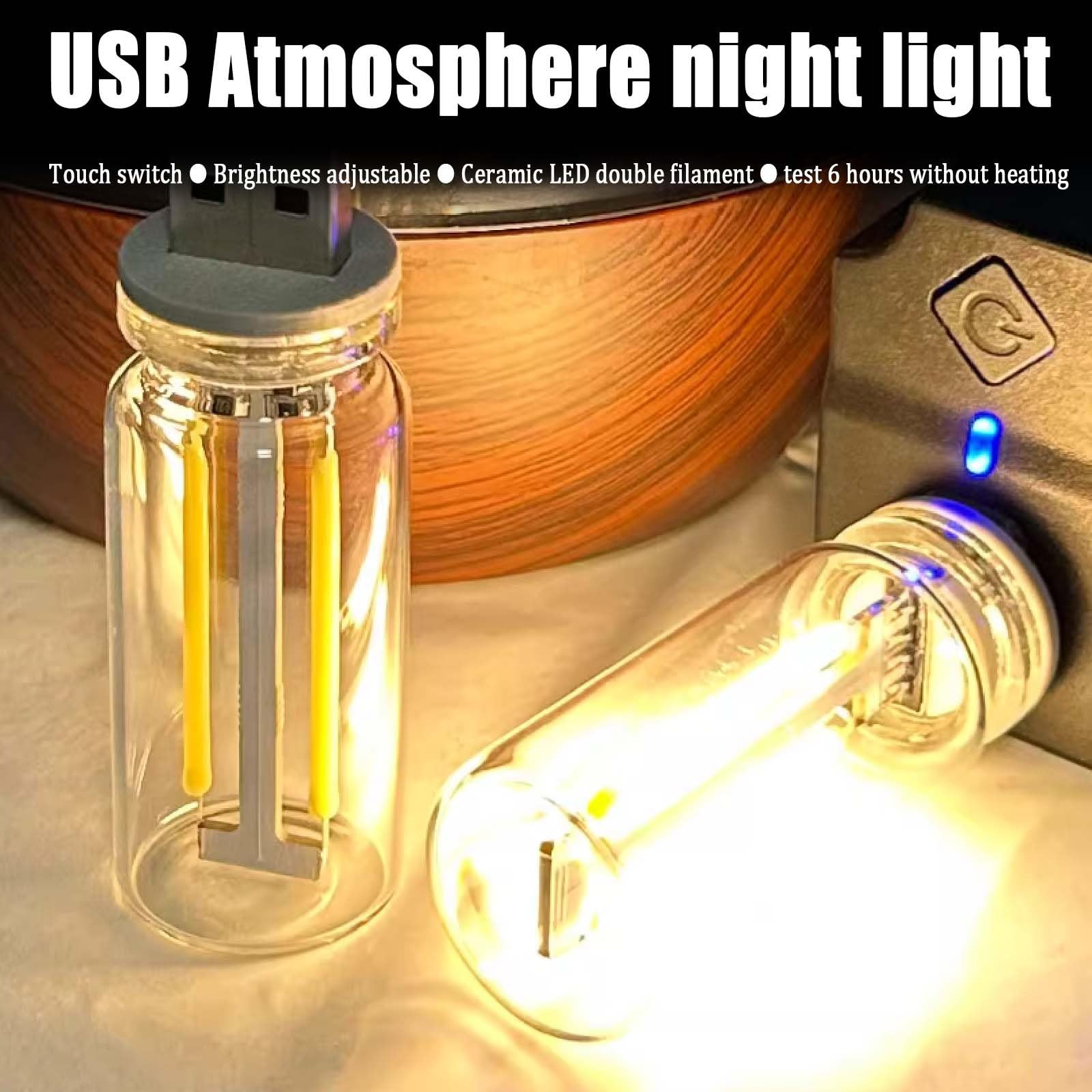 Lot De 8 Lampes LED USB Rétro Pour Voiture - Ambiance Lumineuse Colorée Pour Intérieur Auto, Chambre, Couloir - 10