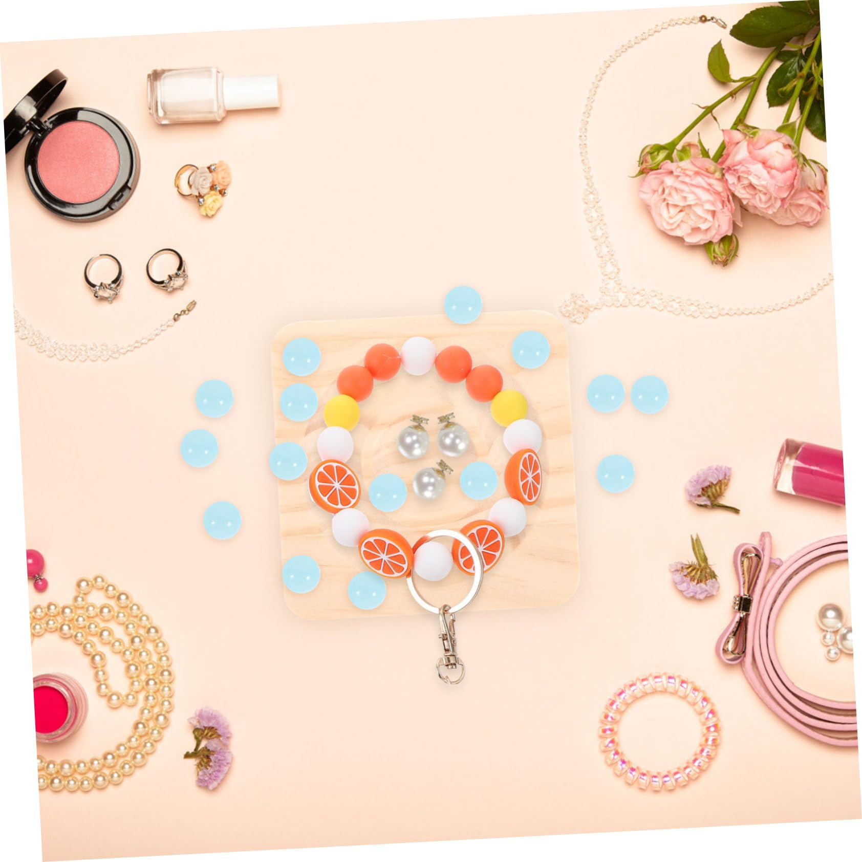900 Piezas Cuentas de Vidrio Azules con Agujero Grande para Manualidades y Bisutería Cuentas Redondas Sueltas para Pulseras y Collares DIY Accesorios Hechos Mano