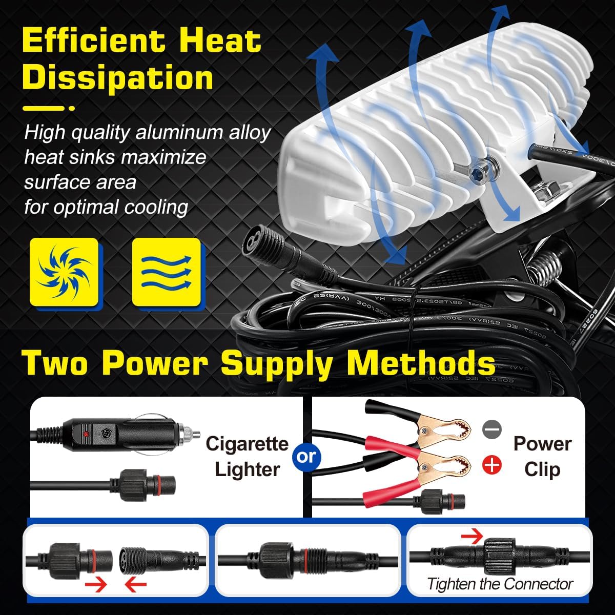 WFPOWER Clip On Spot Light for Boat, 6.3 Inch White Boat Spotlight Marine LED Waterproof Lights for Night Fishing, Spotlight for Kayak Bass Jon Fishing T-top Deck Docking Spreader Truck RV 12V