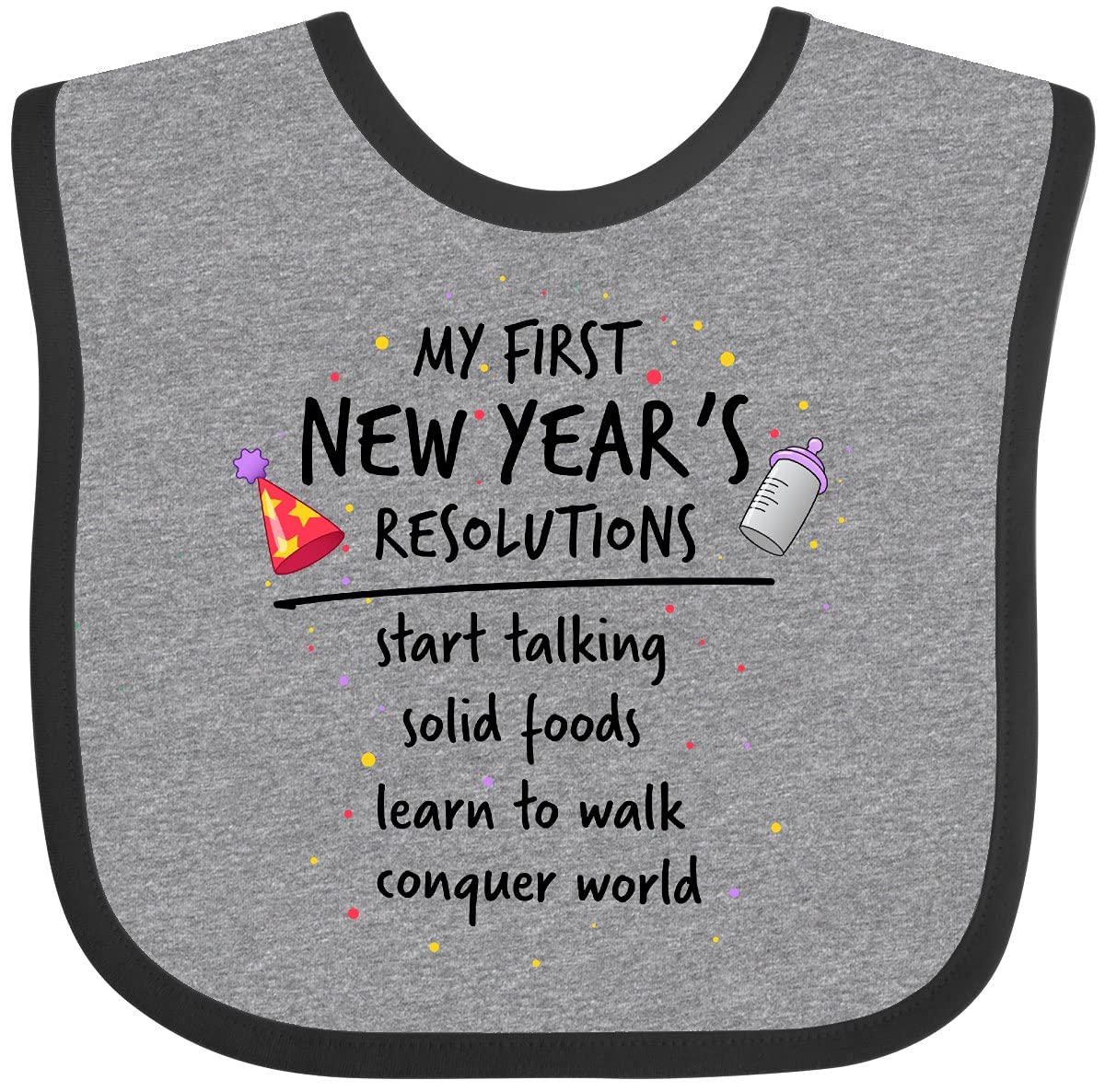 inktastic My First New Year's Resolutions Baby Bib