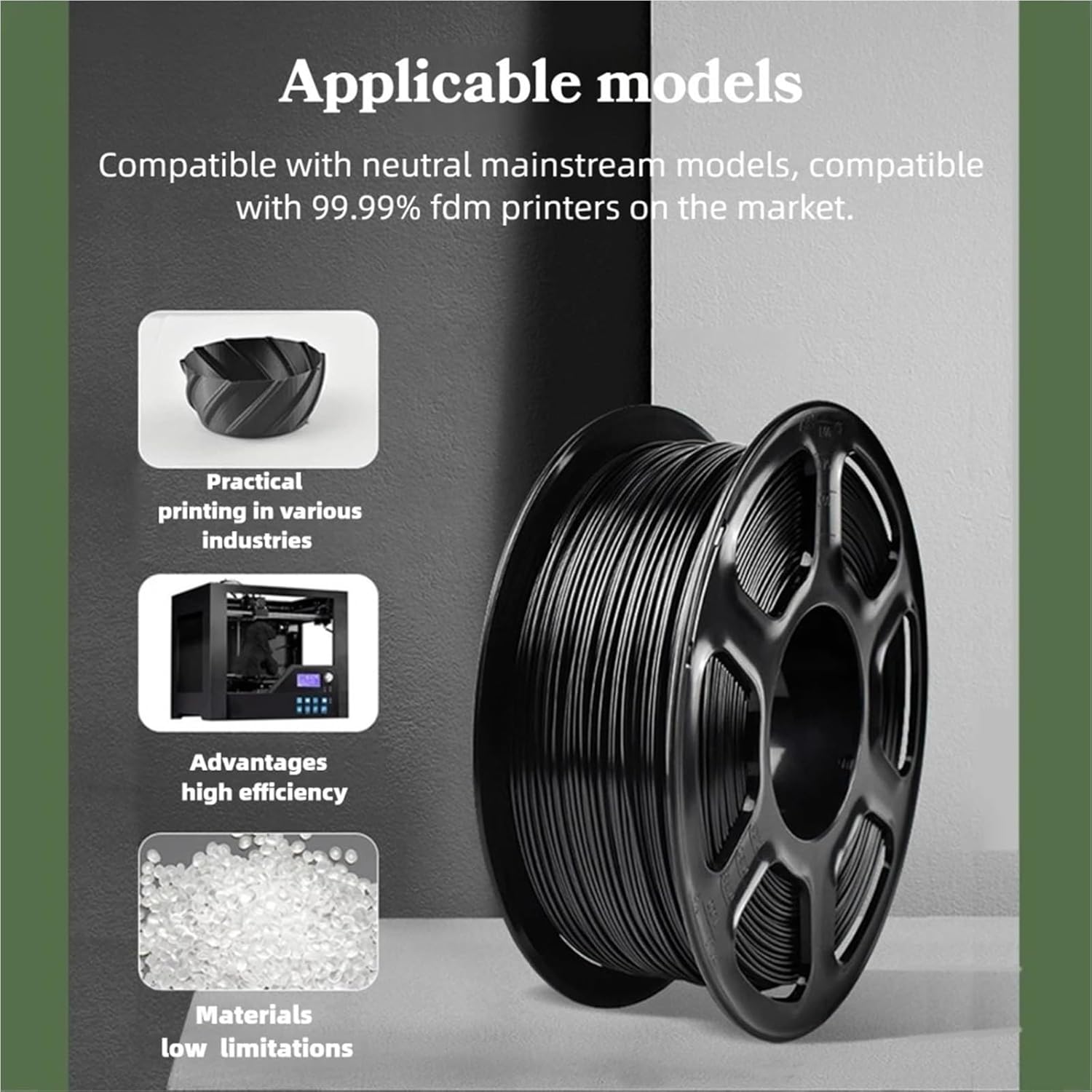 Compatible for 3D Printers 1.2KG Spool PLA/PETG 3D Filament High Speed High Flow Matte Effect(PLA-Yellow)