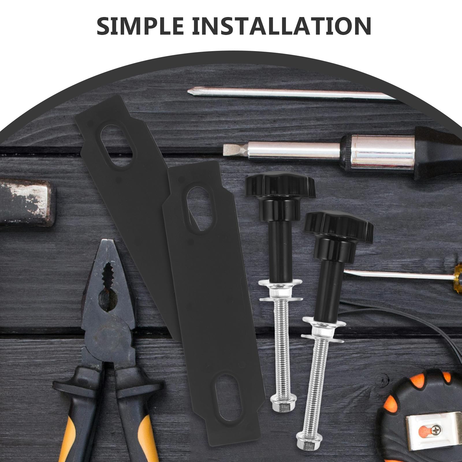 Kit di Fissaggio per Portapacchi Auto da Tetto, Nero | Lega di Alluminio, Installazione Semplice, Struttura Leggera, per Trasporto Bagagli e Attrezzatura