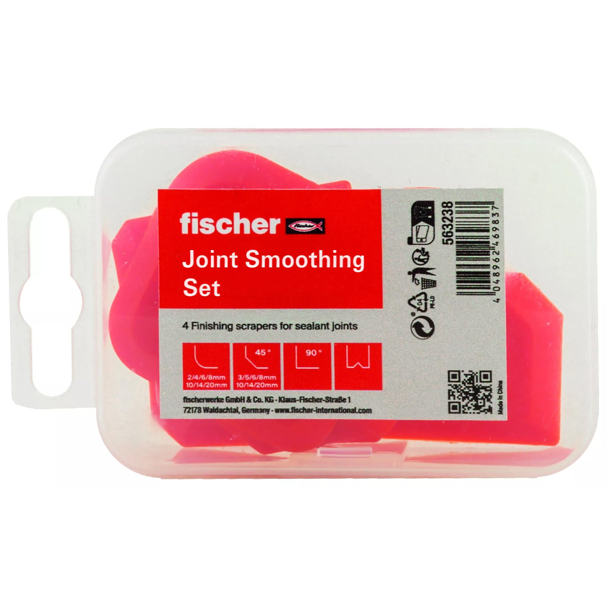 Fischer Set Spatole per Silicone per una Applicazione e Stesura Elegante e Professionale, 563238