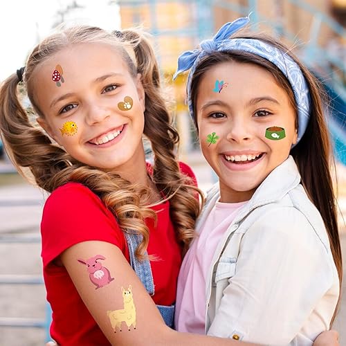 Miniatura 3 de Tatuajes temporales de delfines para niños, más de 100 animales submarinos con purpurina, lindos tatuajes falsos impermeables para niñas y niños,