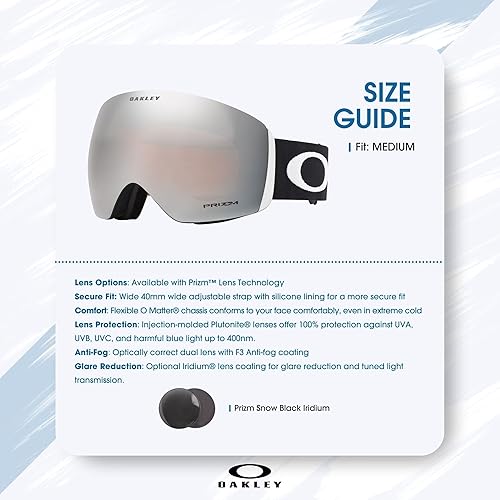 Miniatura 9 de Oakley Flight Deck MEDIUMLARGE Ski Goggles For Men For Women OO7050, OO7064 + Designer iWear Care Kit