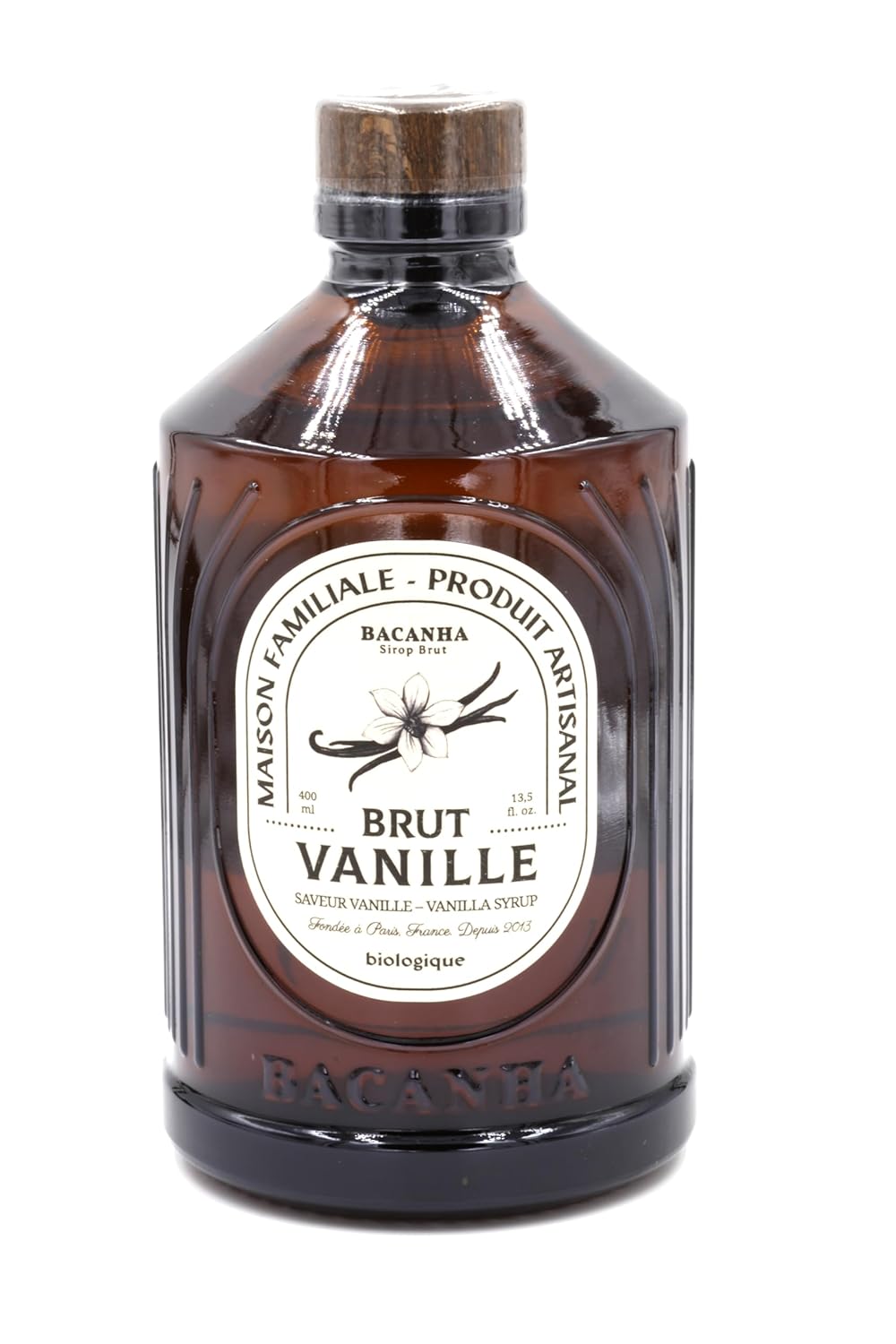 Bacanha - Vanilla Organic Syrup Syrup - 400ml / 13.52oz Glass Bottle