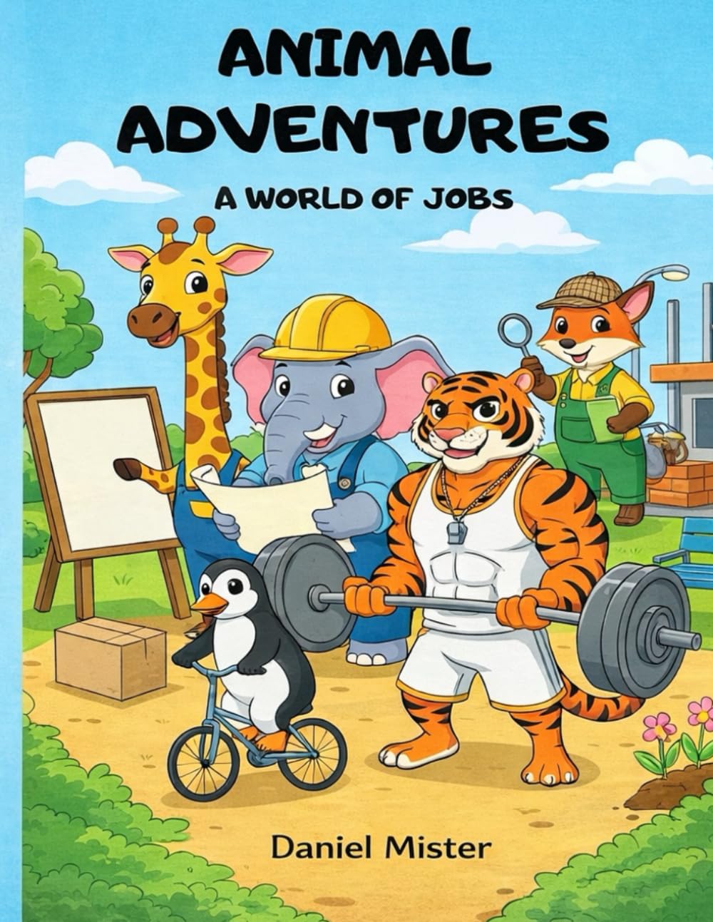 Animal Adventures: A World of Jobs Coloring Book for Kids Ages 4: Cute Animal Careers to Color – Fun and Educational Activity Book