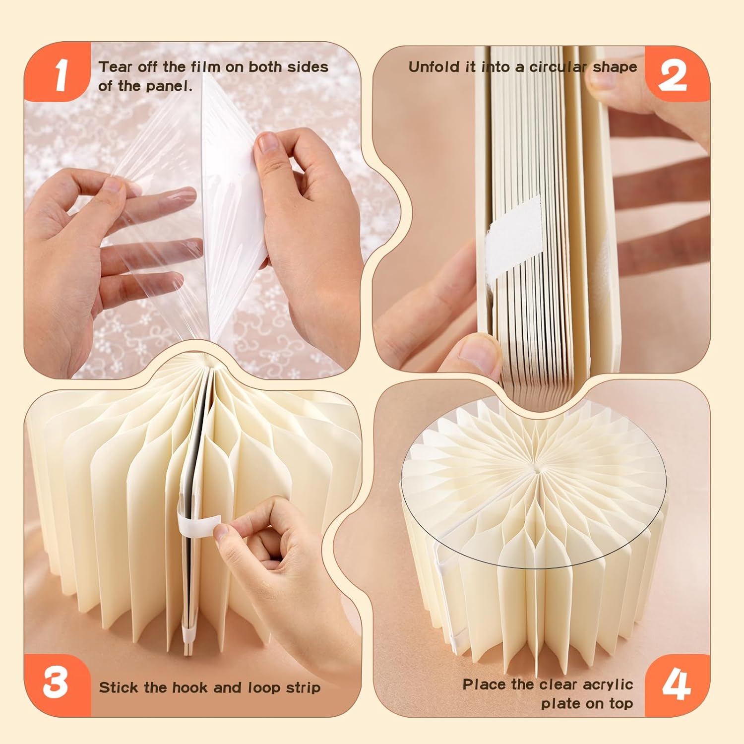 8 Pack Buffet Risers Foldable Food Display Risers Food Risers for Buffet Table Tall Cake Stands Cylinder Stands for Party Pedestal Cake Stand Dessert Table Display Set Cupcake Stands Cupcake Display (Cream, 8Pcs)