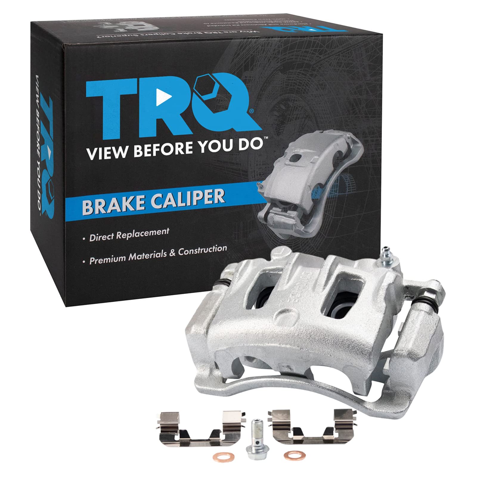 TRQ Front Left Brake Caliper w/Bracket Drivers Side